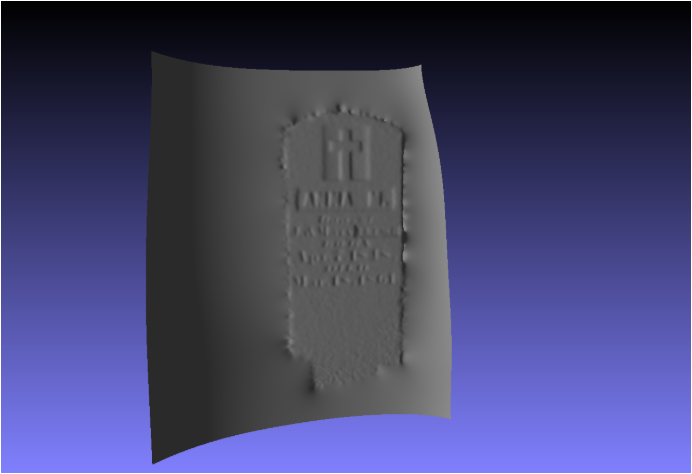 3D imaging of Anna's Headstone